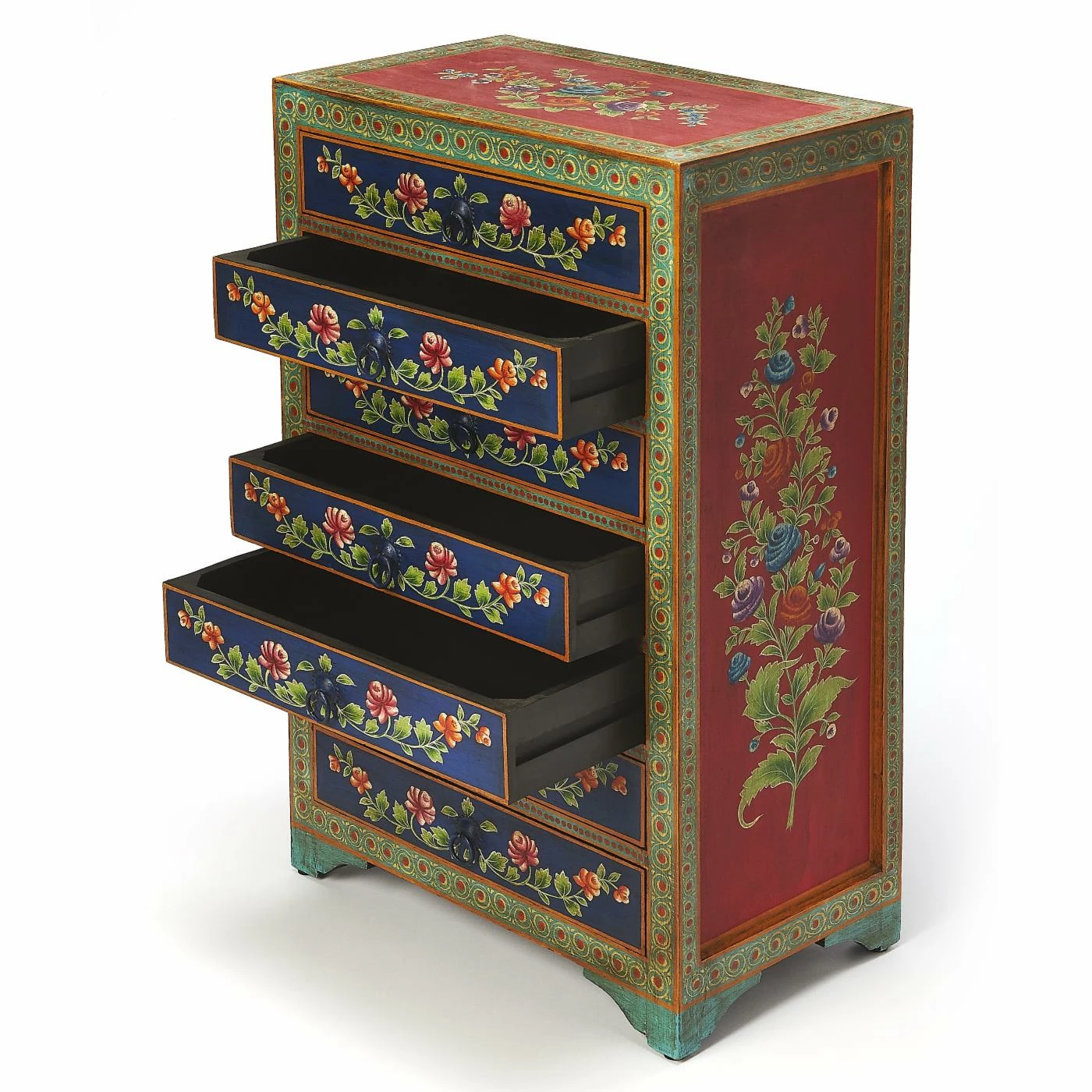 Buy π Fully Assembled Accent Cabinets & Decorative Chests Butler Specialty Zara Hand Painted 7 Drawer Accent Chest π€© - Image 3