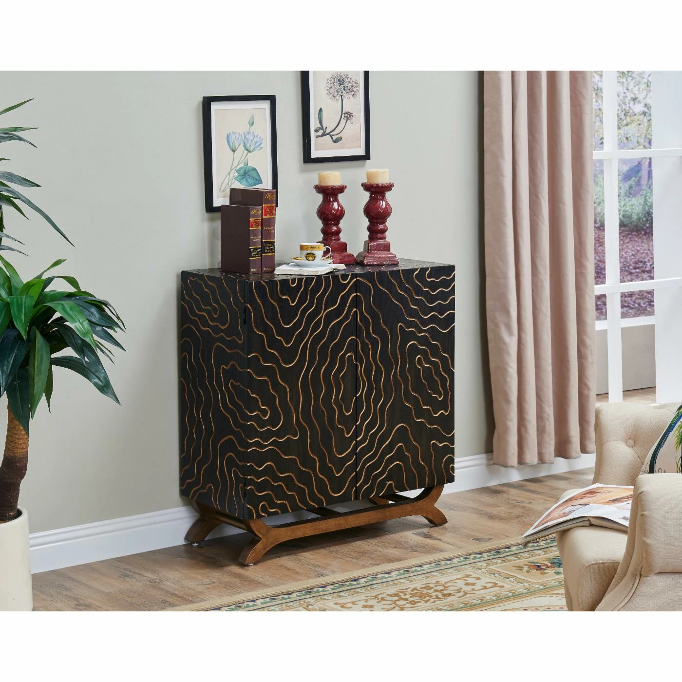 Best Pirce ✨ Assembly Required Accent Cabinets & Decorative Chests Coast To Coast Topographical 2 Door Cabinet ⌛ - Image 4