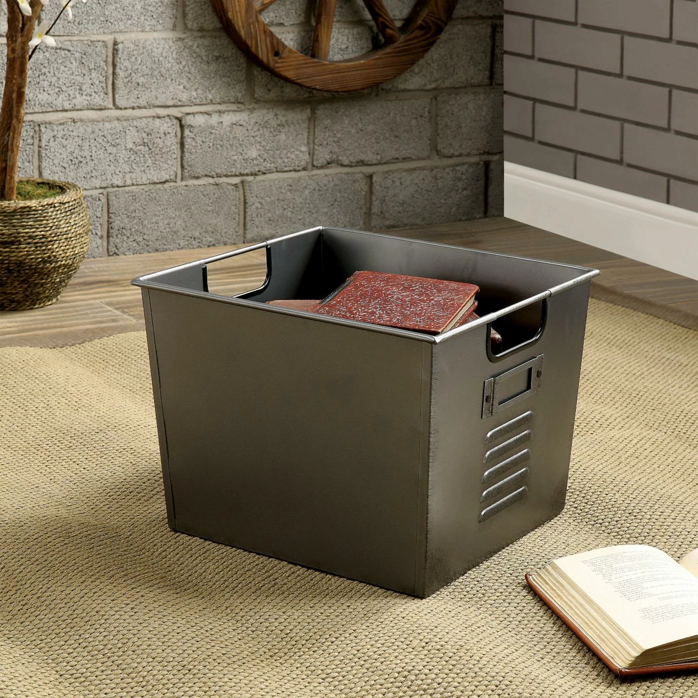 Best Sale 𧨠Assembly Required Accent Cabinets & Decorative Chests Furniture Of America Eldo Industrial Style 6 Bin Storage Case π€© - Image 4