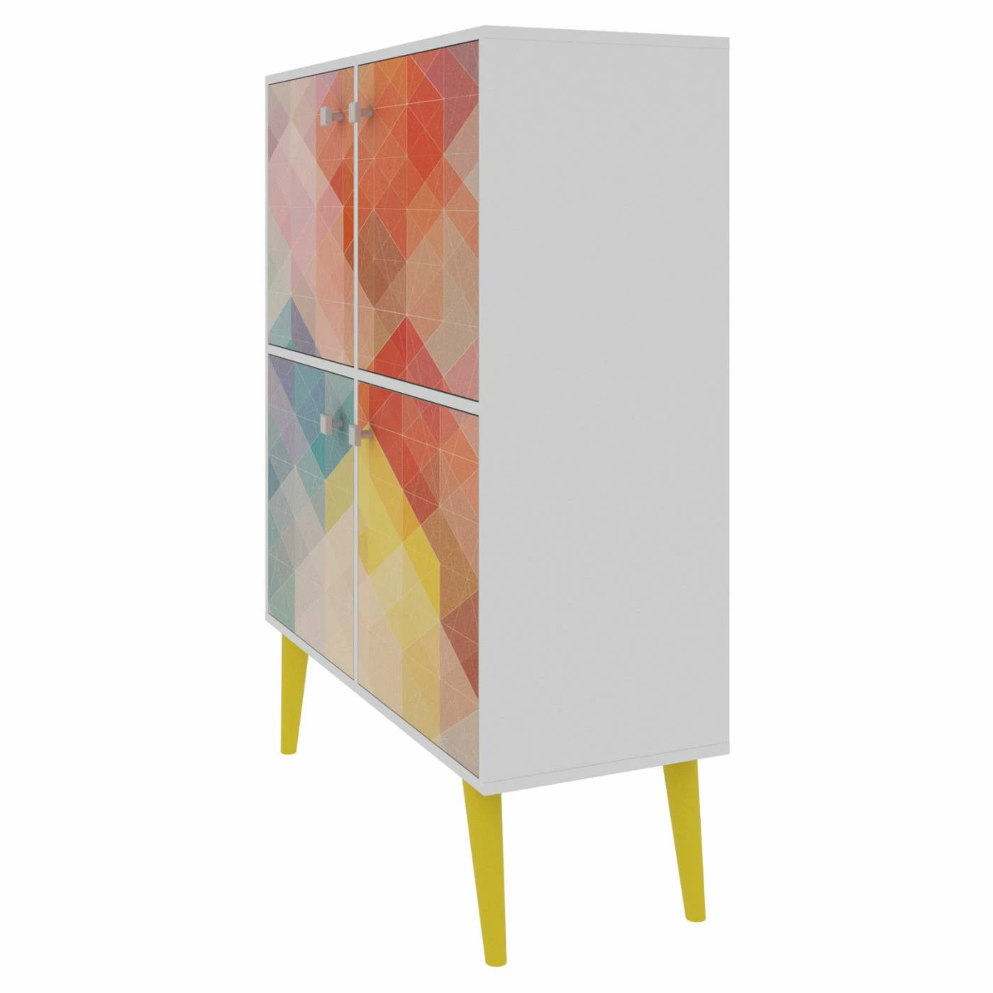 Outlet 👏 Assembly Required Accent Cabinets & Decorative Chests Manhattan Comfort Avesta Funky Colorful Double Cabinet 😉 - Image 4