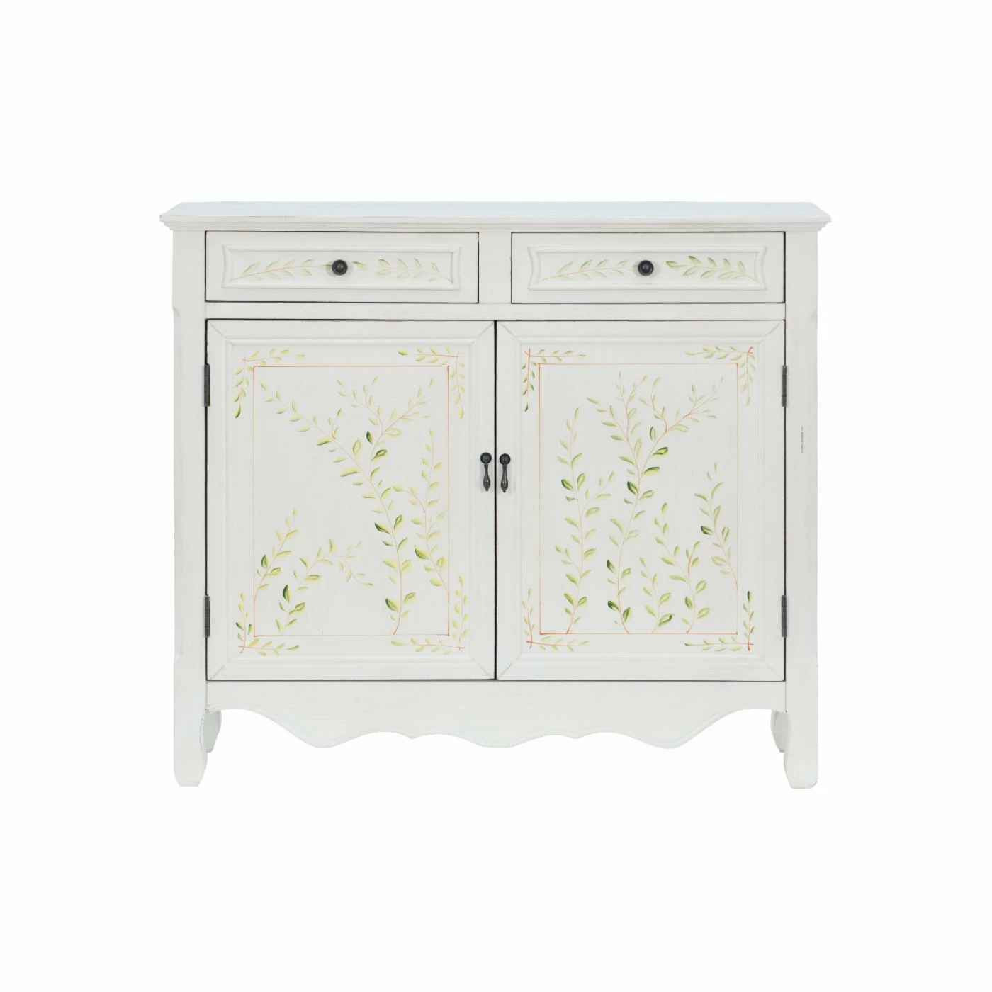Best Sale 🎉 Fully Assembled Accent Cabinets & Decorative Chests Powell Hand Painted 2 Door Console - White ⌛ - Image 4
