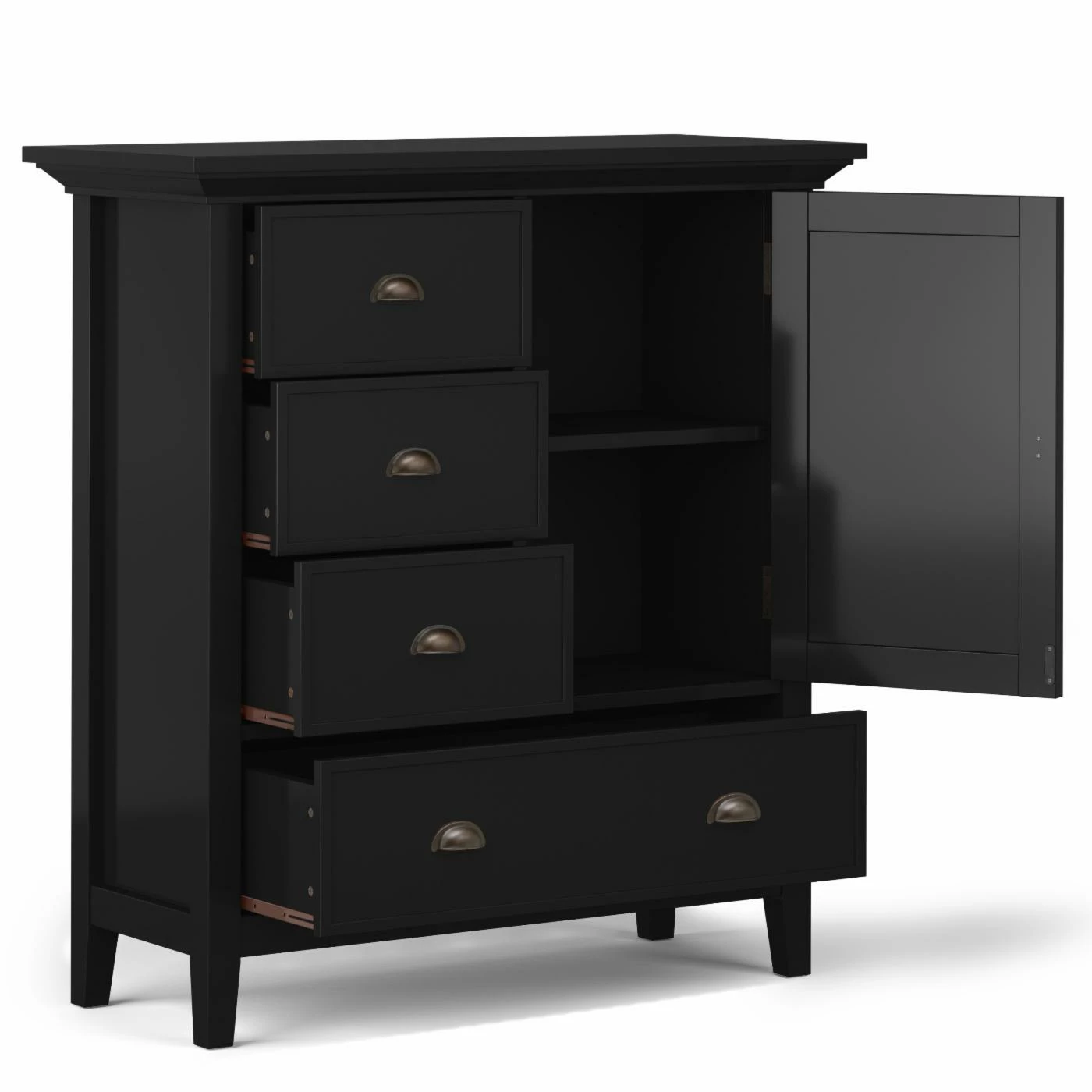 Brand new ๐ Brooklyn & Max Wood Accent Cabinets & Decorative Chests Brooklyn & Max Stanwick 4 Drawer 1 Door Accent Cabinet ๐ - Image 4