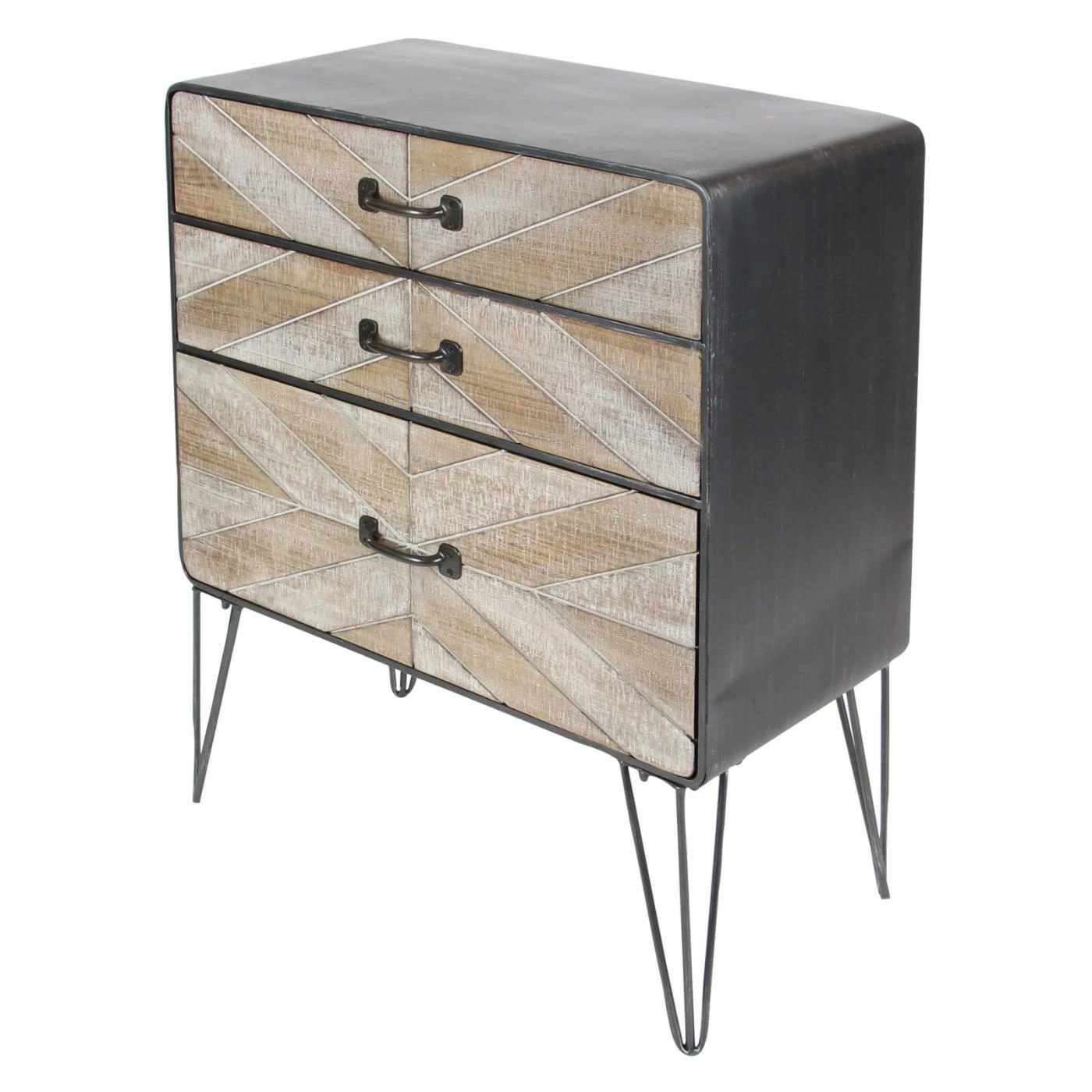 Coupon π Assembly Required Accent Cabinets & Decorative Chests DecMode Chevron Wood Decorative Chest π₯° - Image 4