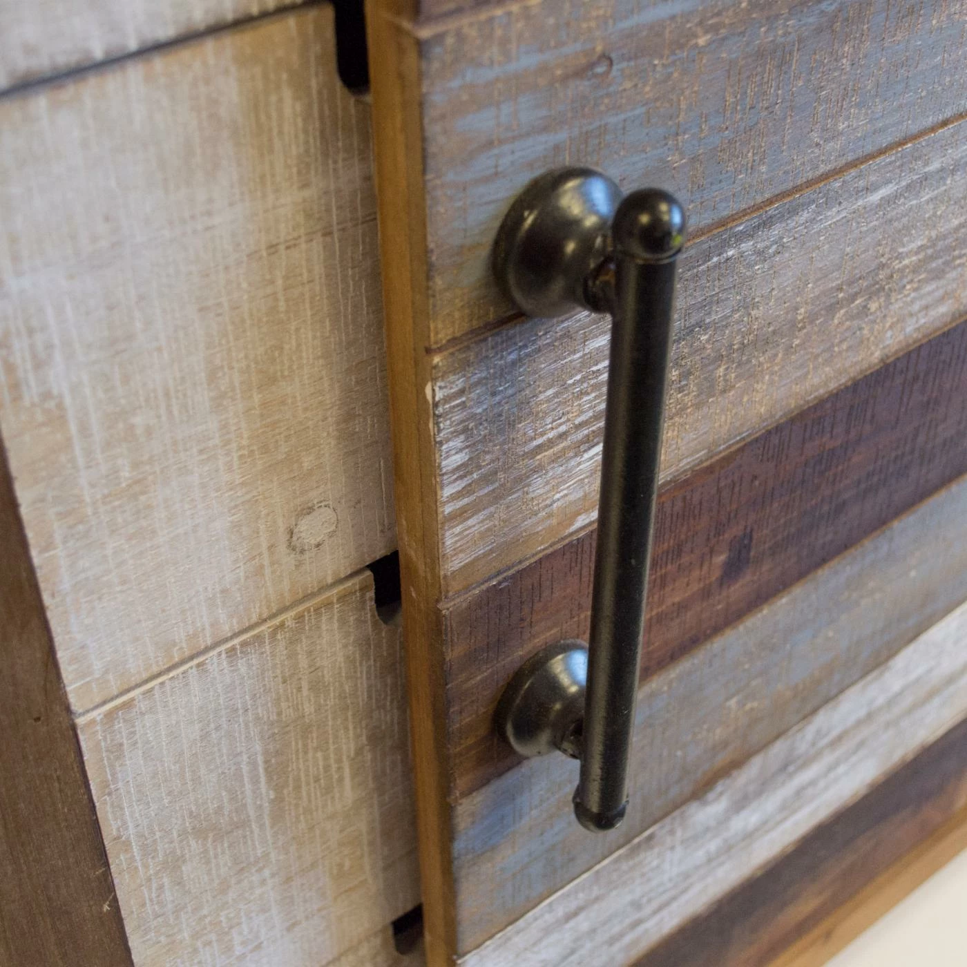 Best Pirce 𧨠Wood Accent Cabinets & Decorative Chests OS Home And Office Furniture Home Rustic Farm House, Antique Barn Door, Multi Color Wood Pantry With Four Drawers And Two Shelves π€© - Image 5