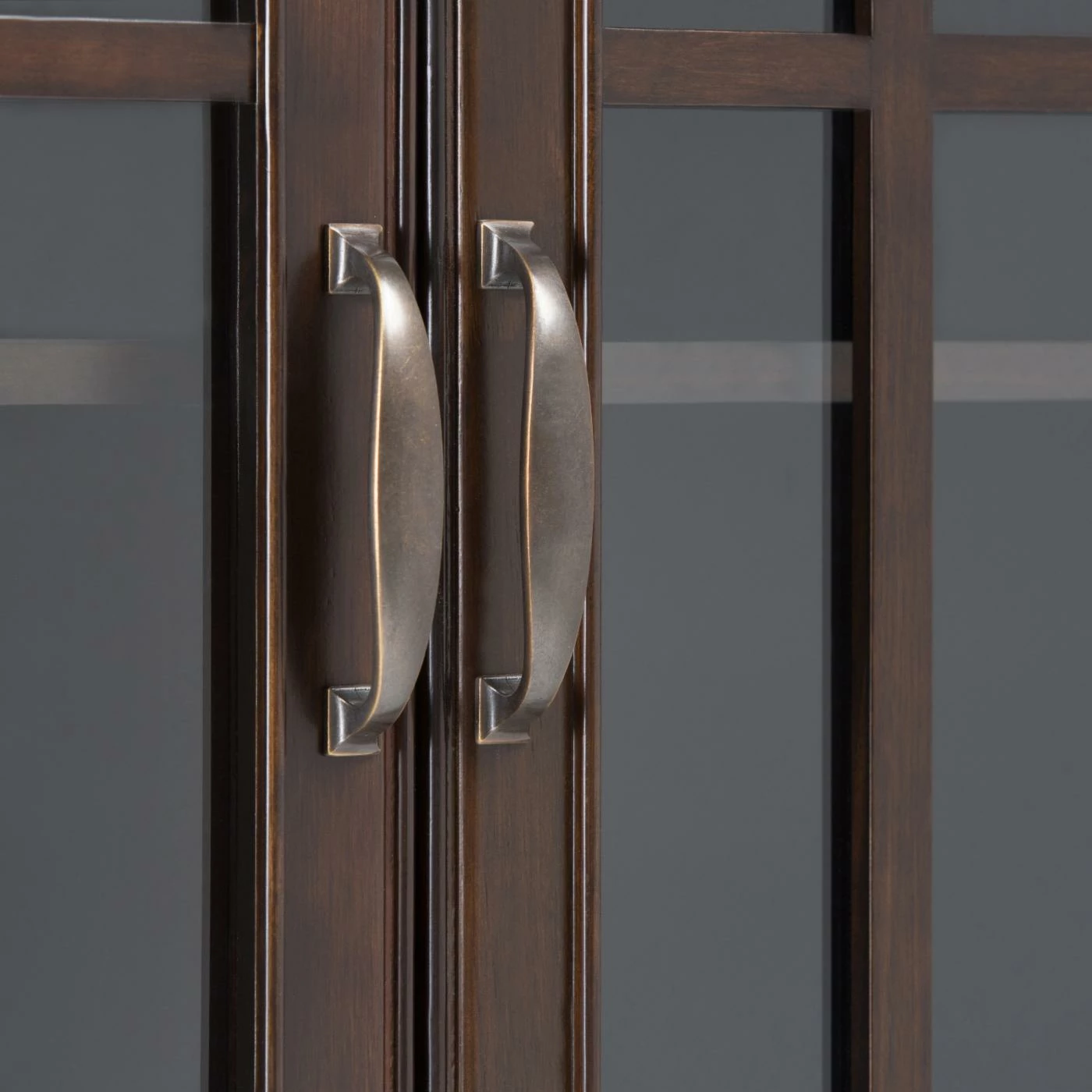 Buy π Brooklyn & Max Assembly Required Accent Cabinets & Decorative Chests Brooklyn + Max Somerset Pine Wood Glass Door Storage Cabinet With 2 Drawers π - Image 6