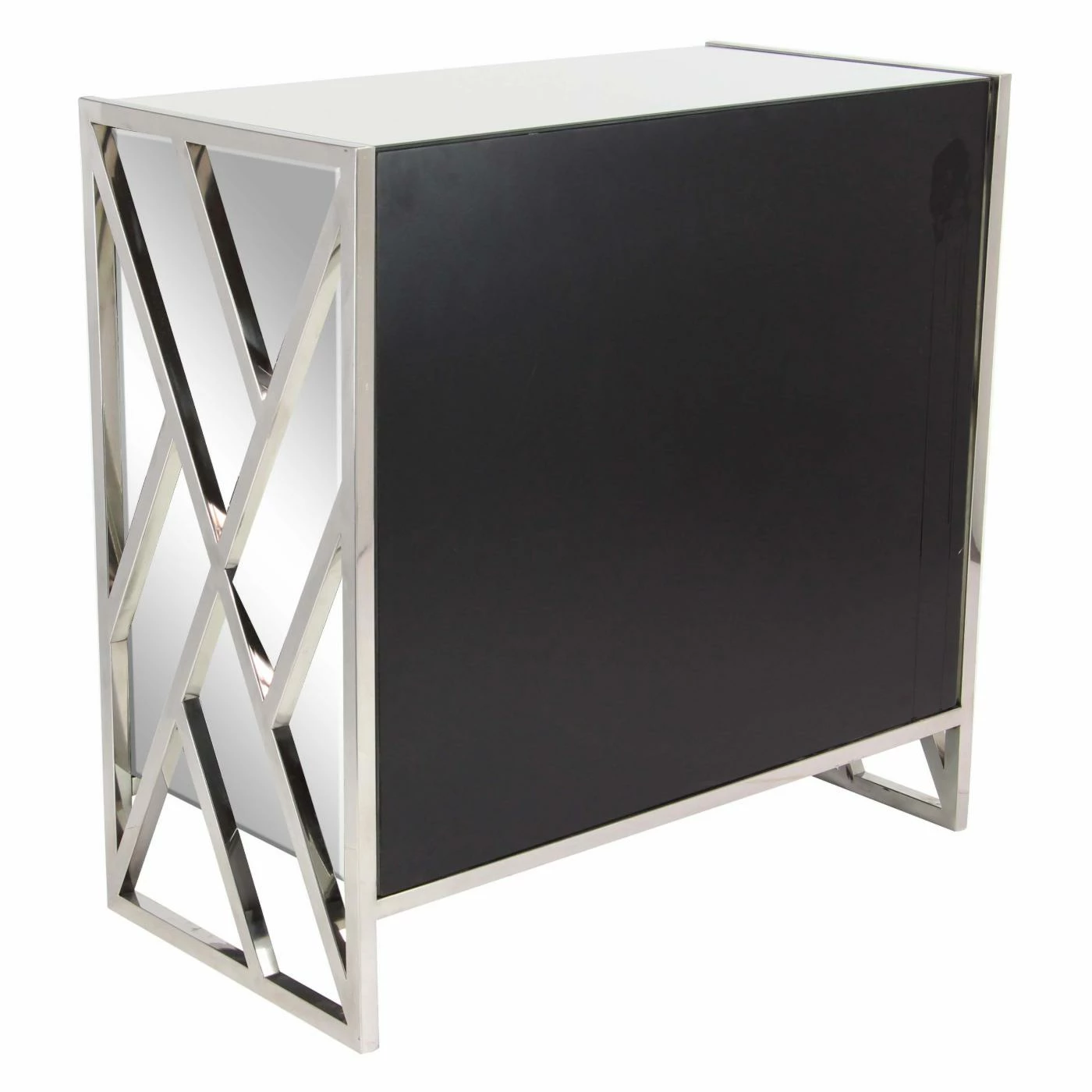 Flash Sale β Fully Assembled Accent Cabinets & Decorative Chests DecMode Modern Wood And Stainless Steel 3 Drawer Mirrored Decorative Chest π - Image 6