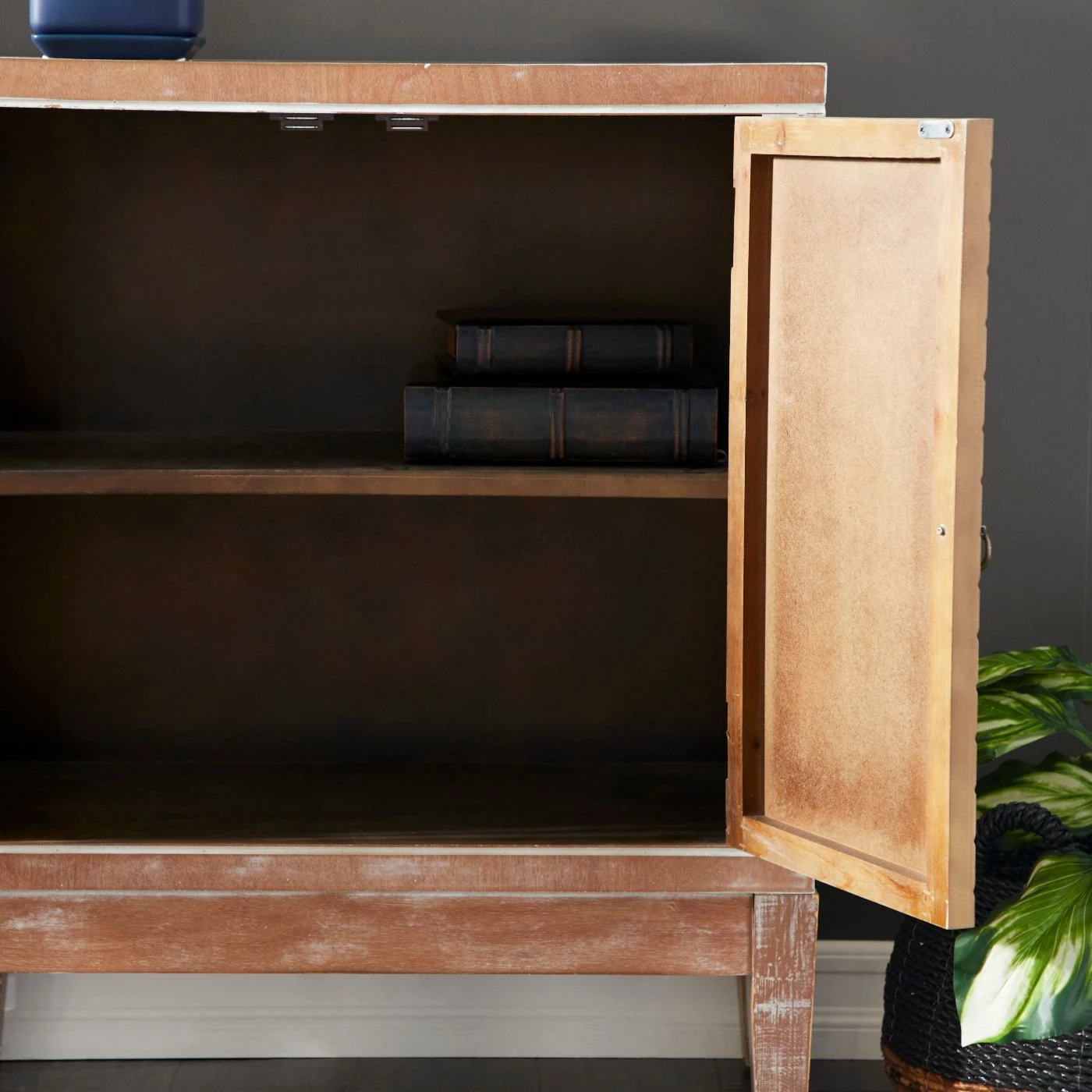 Best Pirce ⭐ Assembly Required Accent Cabinets & Decorative Chests DecMode Striped Wood Decorative Chest ⭐ - Image 6