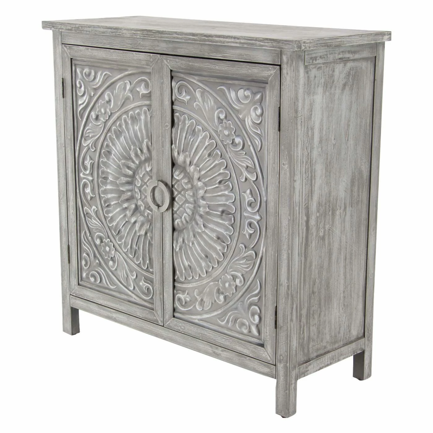 Coupon ๐ Fully Assembled Accent Cabinets & Decorative Chests DecMode Traditional Carved Design 2 Door Wooden Cabinet โ๏ธ - Image 6