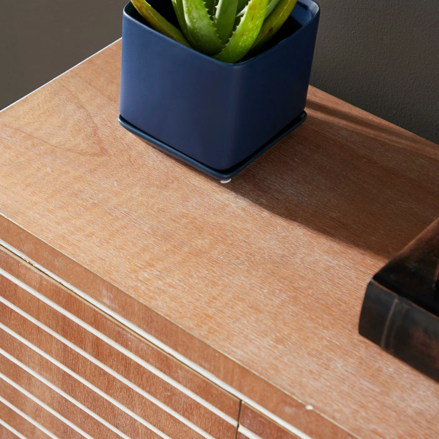 Best Pirce ⭐ Assembly Required Accent Cabinets & Decorative Chests DecMode Striped Wood Decorative Chest ⭐ - Image 7