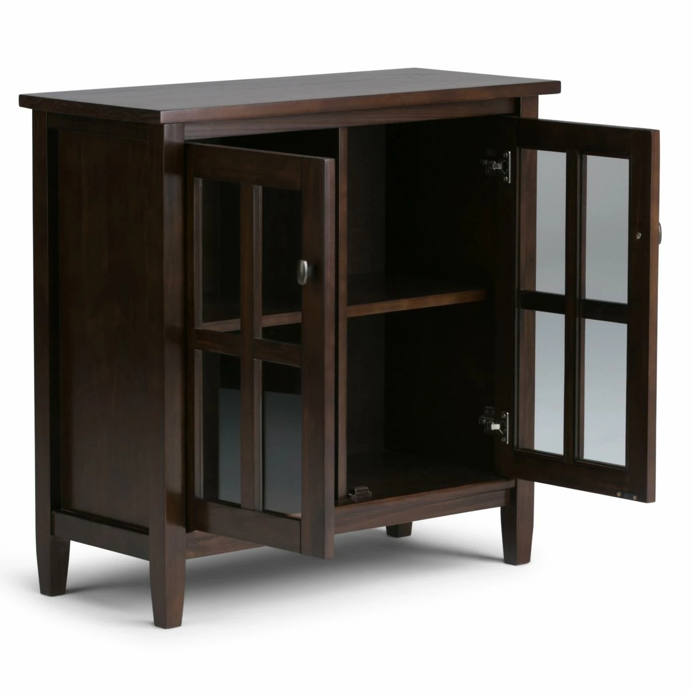 Best Sale 🔔 Assembly Required Accent Cabinets & Decorative Chests HN Home Murray Coastal Pine Wood Glass Door Storage Cabinet 🤩 - Image 9