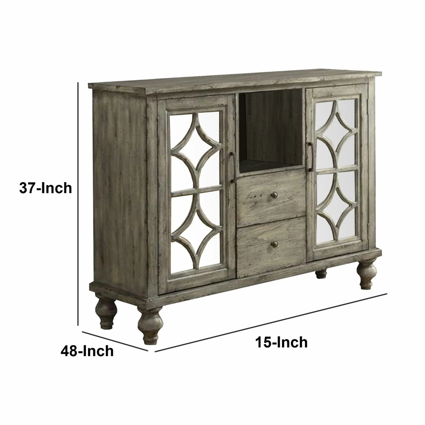 Hot Sale β¨ Assembly Required Accent Cabinets & Decorative Chests Benzara Console Table With 2 Doors And 2 Drawers π - Image 6
