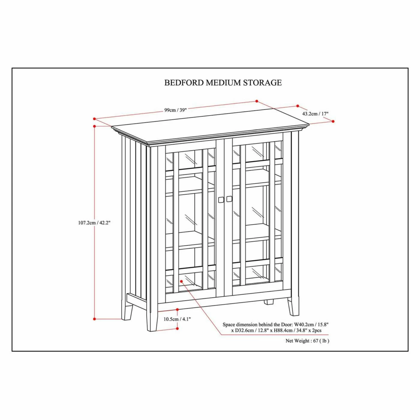 Discount 😀 Brooklyn & Max Assembly Required Accent Cabinets & Decorative Chests Brooklyn + Max Hampton 39 In. Pine Wood Storage Cabinet 🌟 - Image 10
