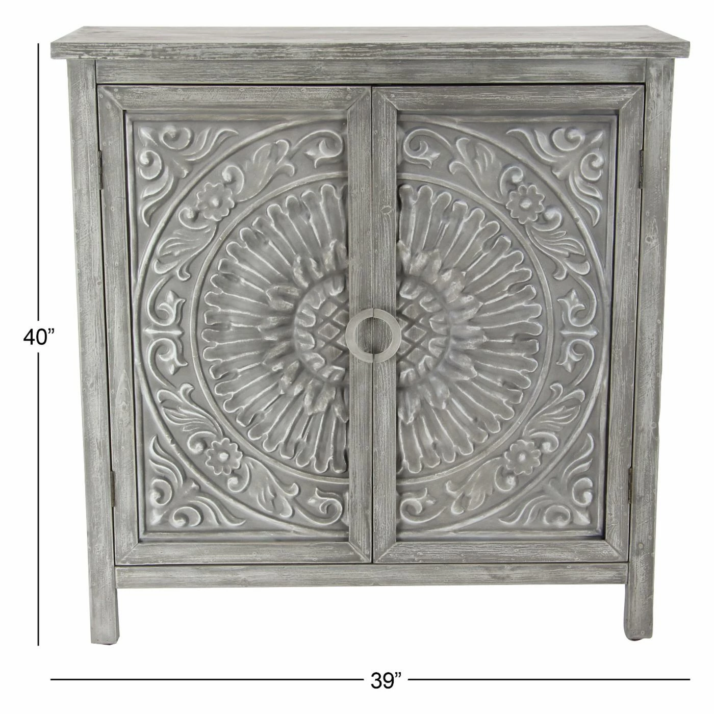 Coupon ๐ Fully Assembled Accent Cabinets & Decorative Chests DecMode Traditional Carved Design 2 Door Wooden Cabinet โ๏ธ - Image 10