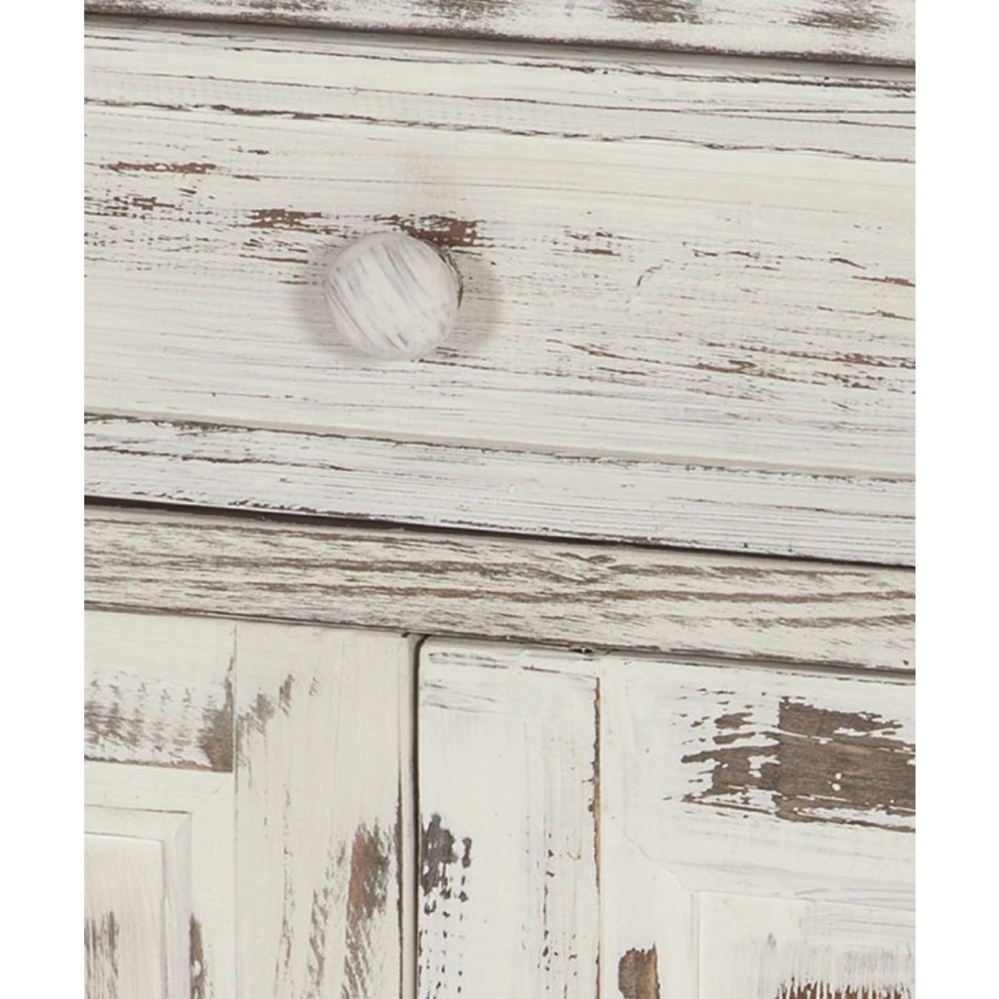 Budget π Wood Accent Cabinets & Decorative Chests Alaterre Furniture Country Cottage Accent Cabinet - White Antique Finish β - Image 3