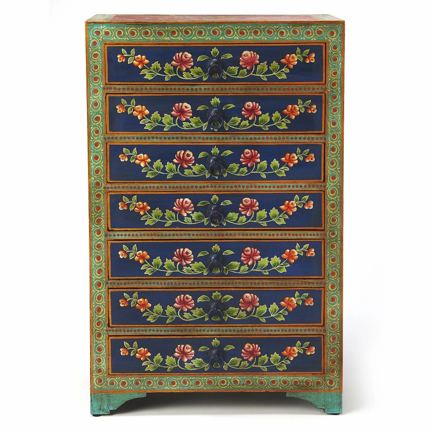 Buy π Fully Assembled Accent Cabinets & Decorative Chests Butler Specialty Zara Hand Painted 7 Drawer Accent Chest π€© - Image 2