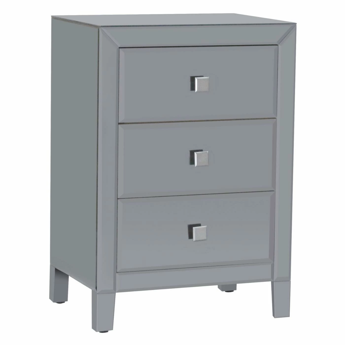 Promo 👏 Fully Assembled Accent Cabinets & Decorative Chests Gallerie Decor Reflections Mirrored 3 Drawer Cabinet 🛒 - Image 3