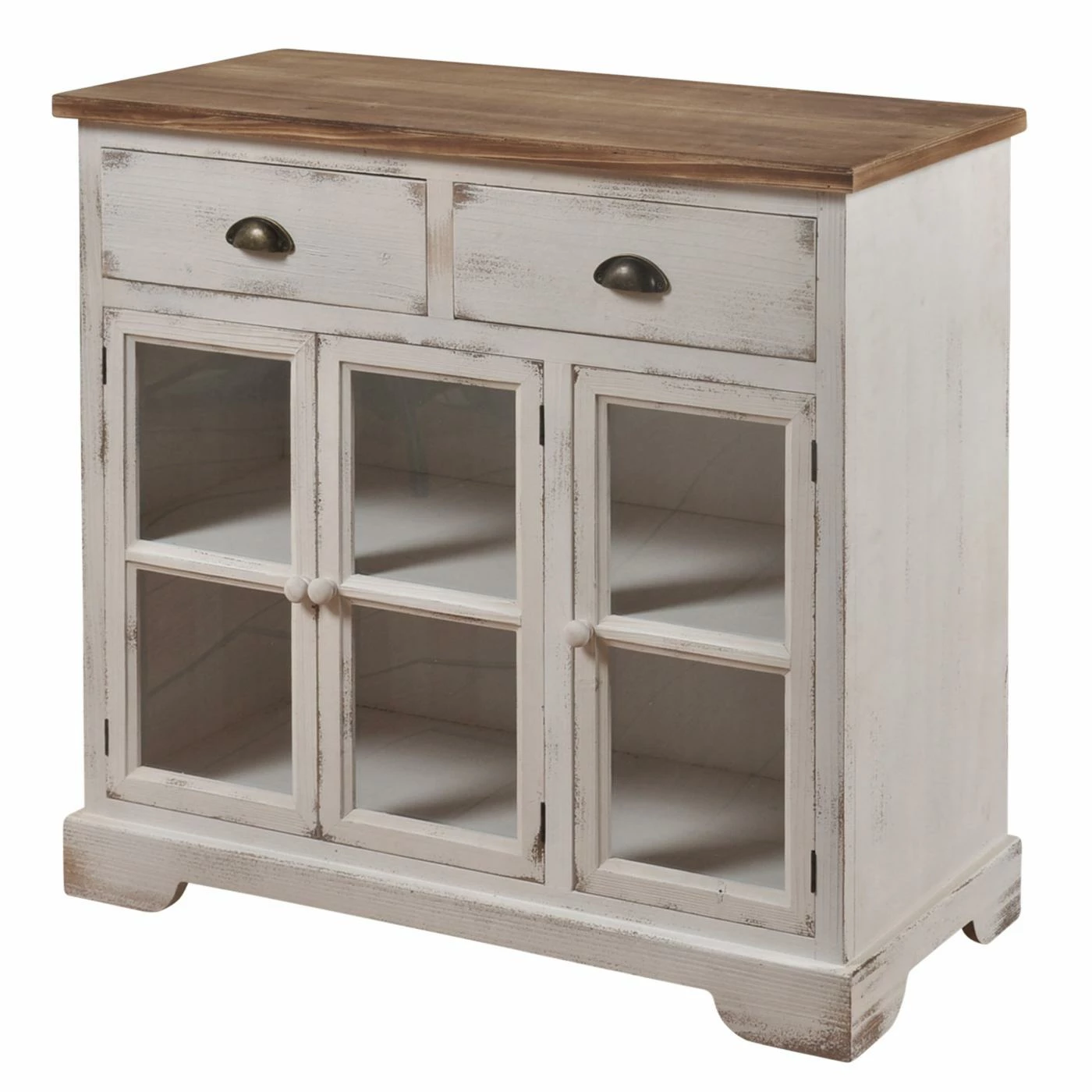 Buy π― Wood Accent Cabinets & Decorative Chests StyleCraft Shabby Chic 3 Door 2 Drawer Window Pane Accent Cabinet π₯° - Image 3