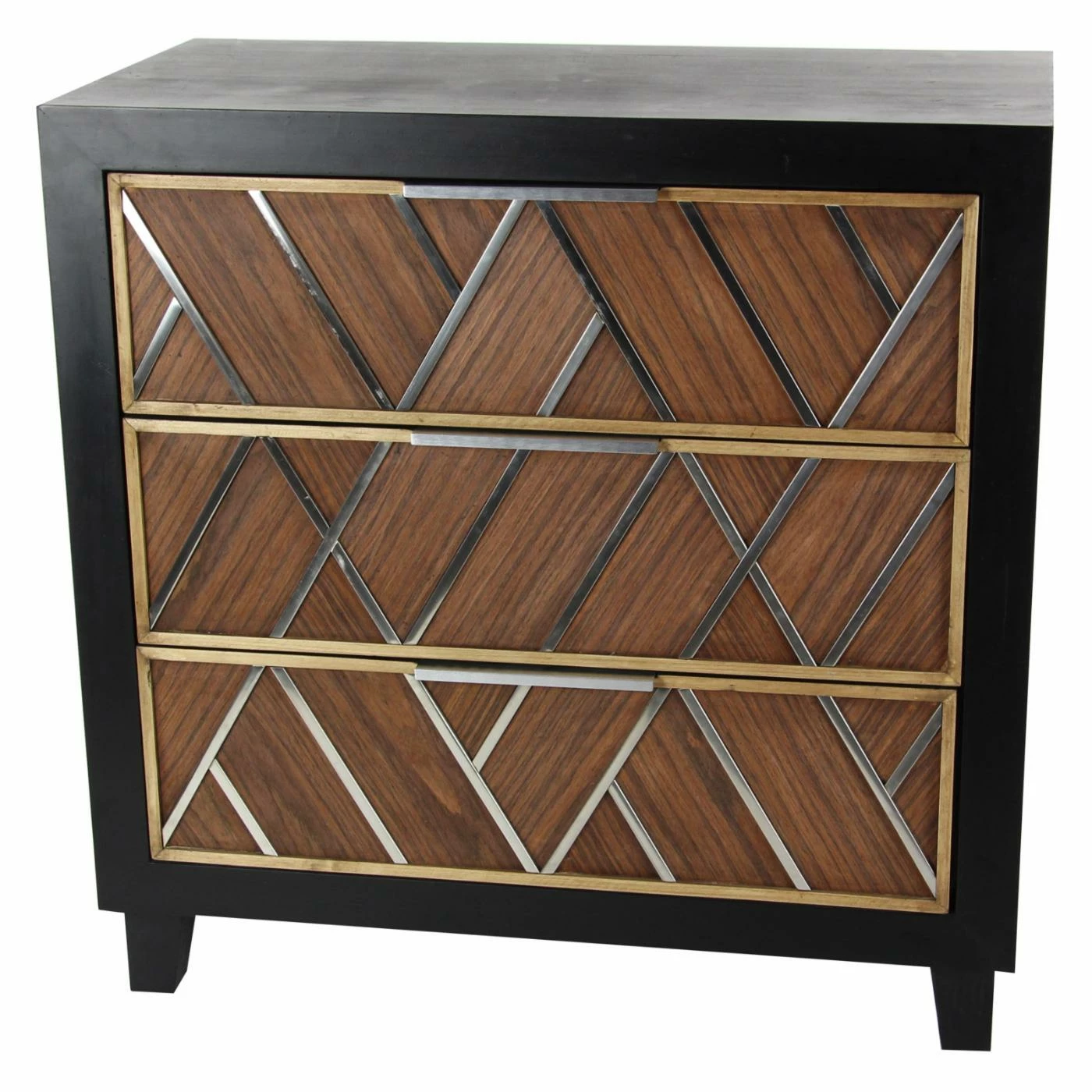 Deals ⭐ Fully Assembled Accent Cabinets & Decorative Chests DecMode Contemporary Wooden 3 Drawer Decorative Chest ⭐ - Image 3