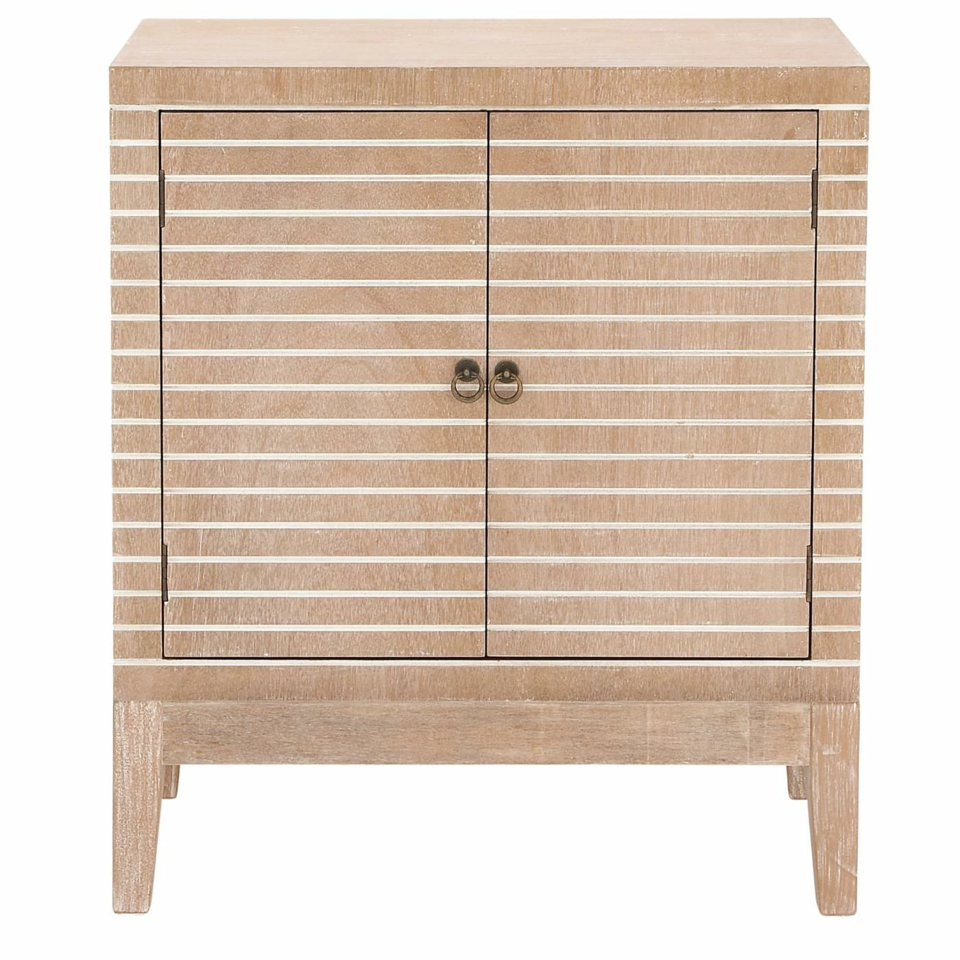 Best Pirce ⭐ Assembly Required Accent Cabinets & Decorative Chests DecMode Striped Wood Decorative Chest ⭐ - Image 3