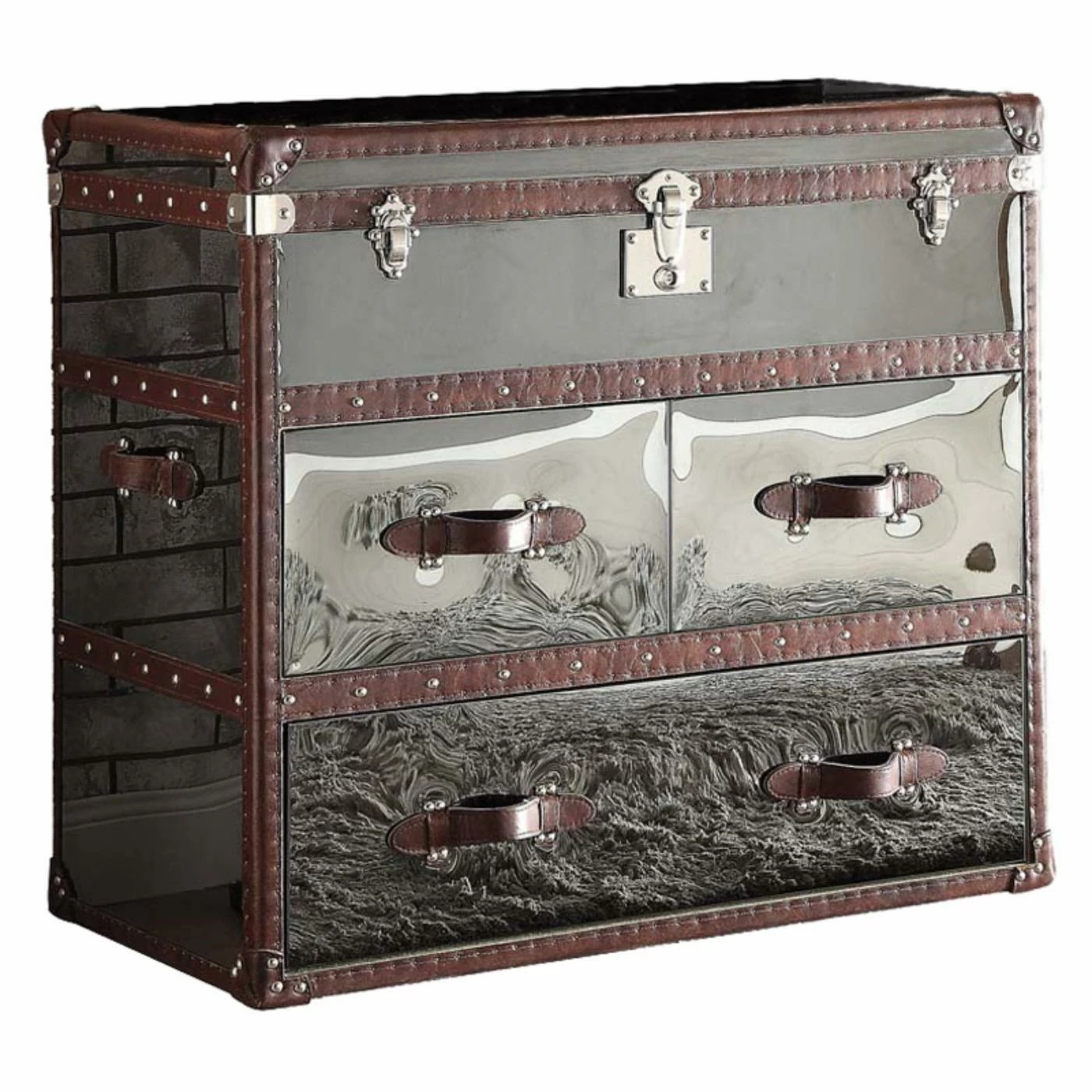 Buy โ Fully Assembled Accent Cabinets & Decorative Chests Acme Furniture Aberdeen Trunk Sofa Table ๐ - Image 2