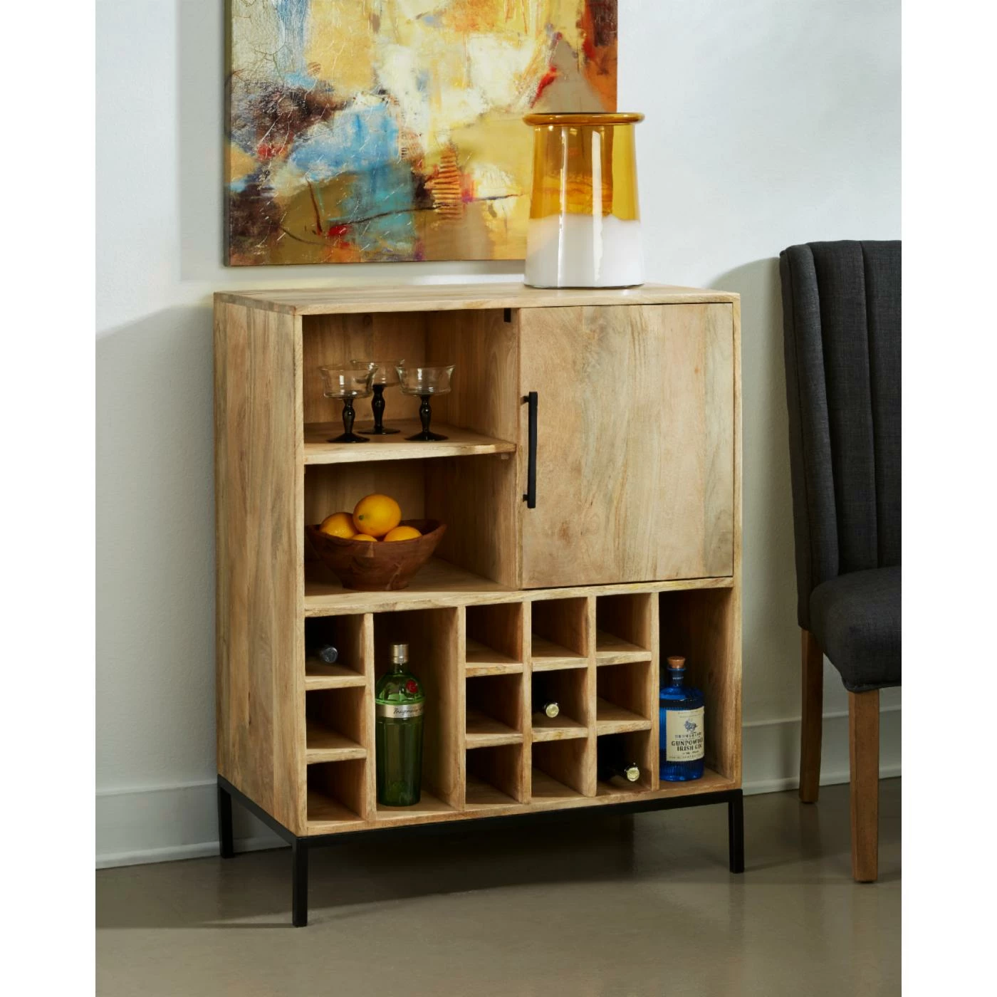 Cheap ๐ Fully Assembled Accent Cabinets & Decorative Chests Coast To Coast Imports Winston 1 Door Wine Cabinet โญ - Image 2
