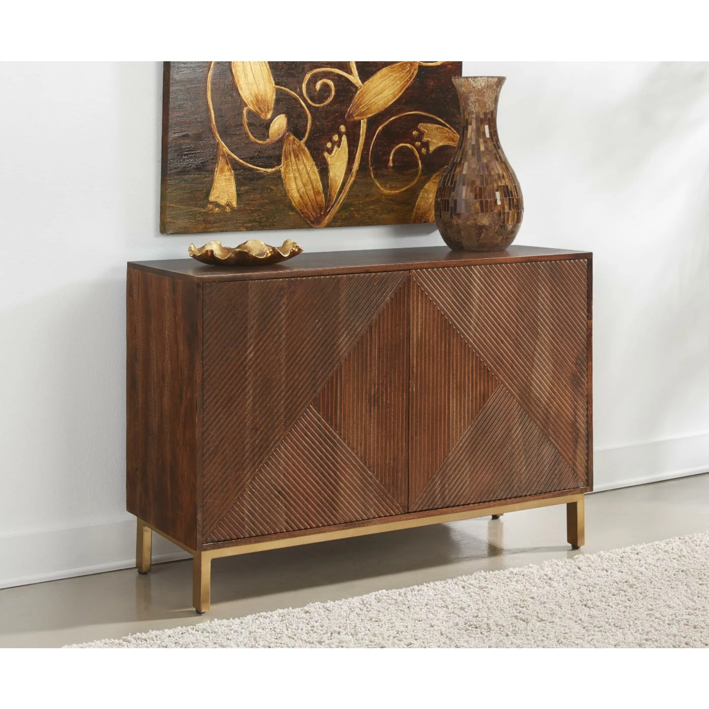 Cheap ๐ Fully Assembled Accent Cabinets & Decorative Chests Coast To Coast Imports Lenin 2 Door Accent Cabinet ๐ - Image 2