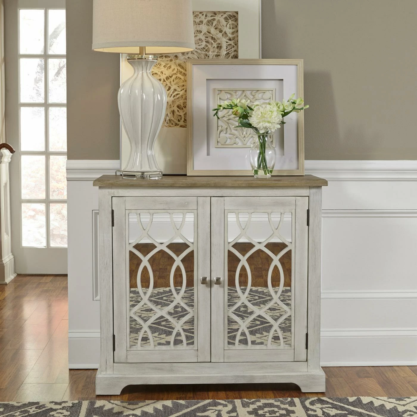 Top 10 ✨ Fully Assembled Accent Cabinets & Decorative Chests Liberty Furniture Industries Emory 2 Door Mirrored Accent Cabinet ✔️ - Image 2