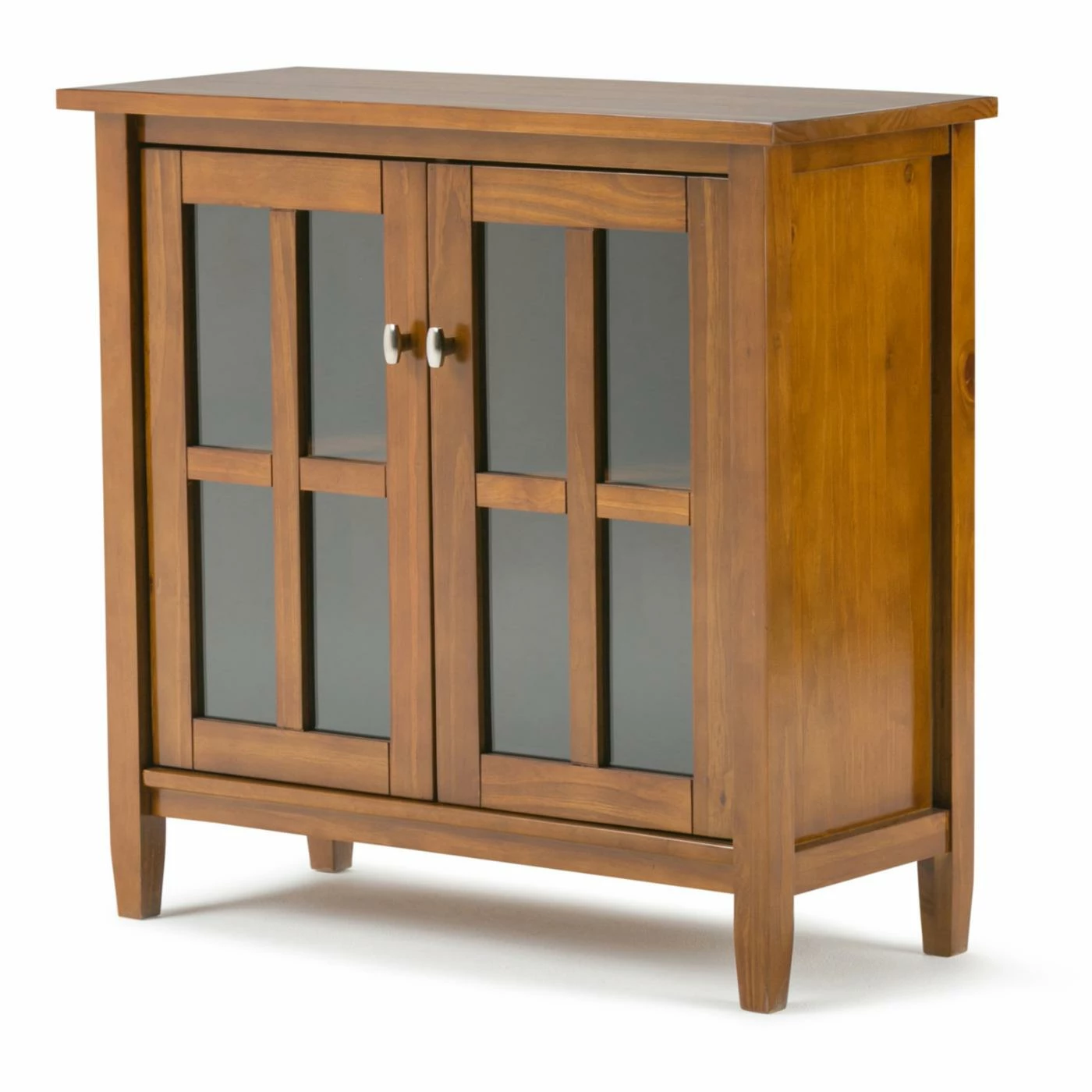 Best Sale 🔔 Assembly Required Accent Cabinets & Decorative Chests HN Home Murray Coastal Pine Wood Glass Door Storage Cabinet 🤩 - Image 2