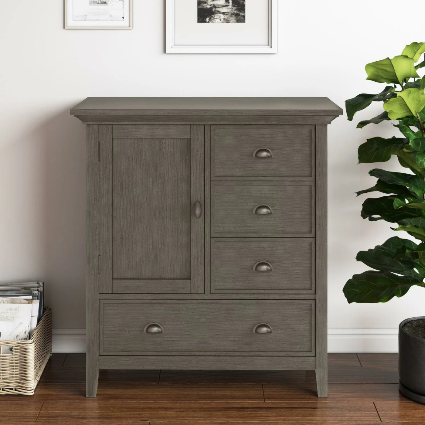 Brand new ๐ Brooklyn & Max Wood Accent Cabinets & Decorative Chests Brooklyn & Max Stanwick 4 Drawer 1 Door Accent Cabinet ๐ - Image 2