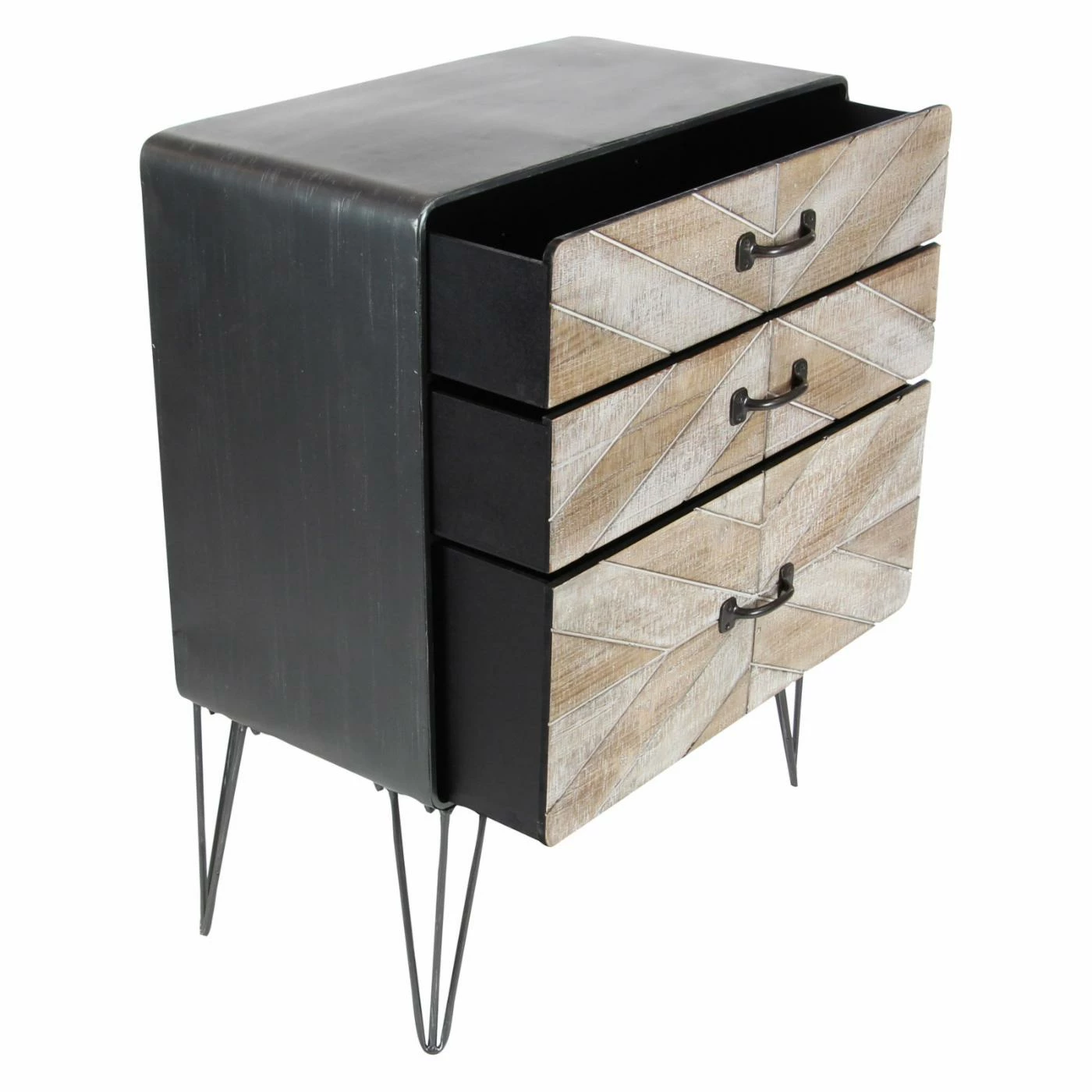 Coupon π Assembly Required Accent Cabinets & Decorative Chests DecMode Chevron Wood Decorative Chest π₯° - Image 2