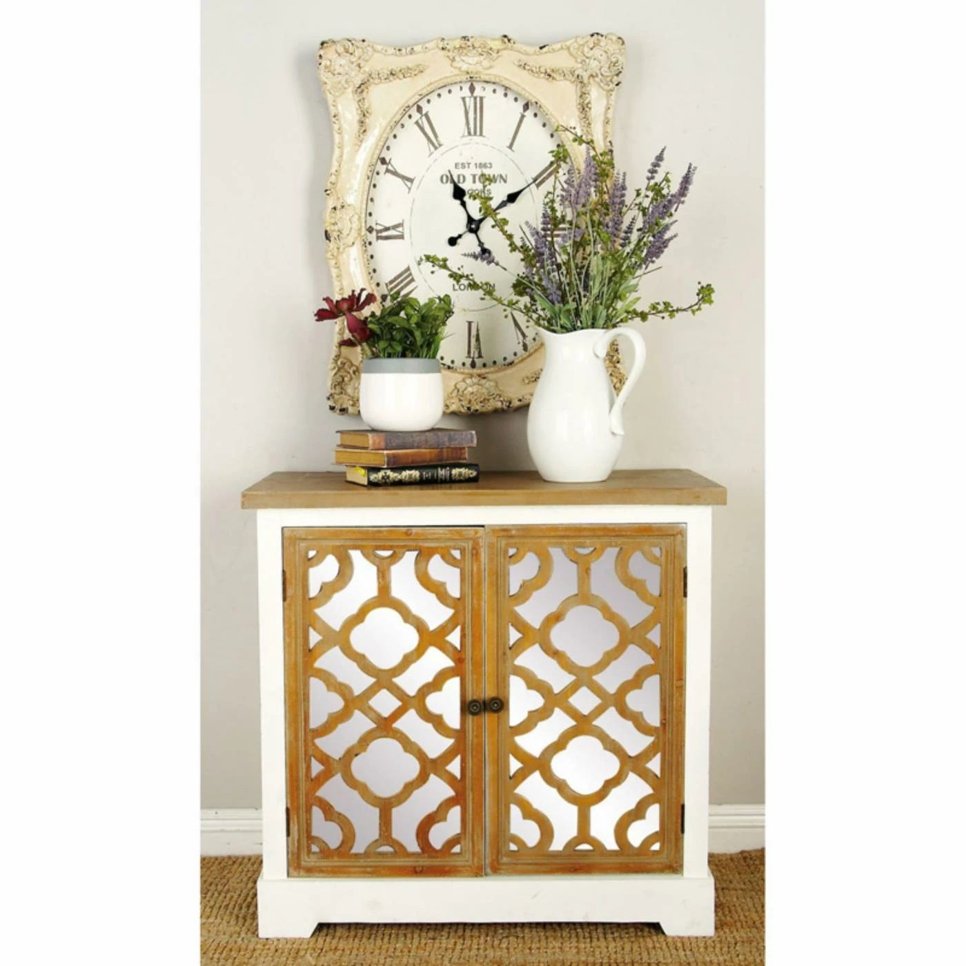 Budget β Assembly Required Accent Cabinets & Decorative Chests DecMode Wood Cabinet - White π - Image 2
