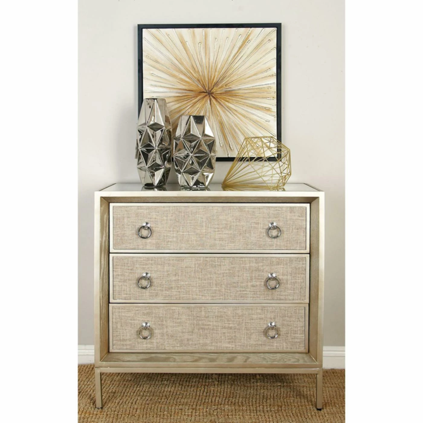 Cheap π₯° Fully Assembled Accent Cabinets & Decorative Chests DecMode Mirror Decorative Chest β - Image 2