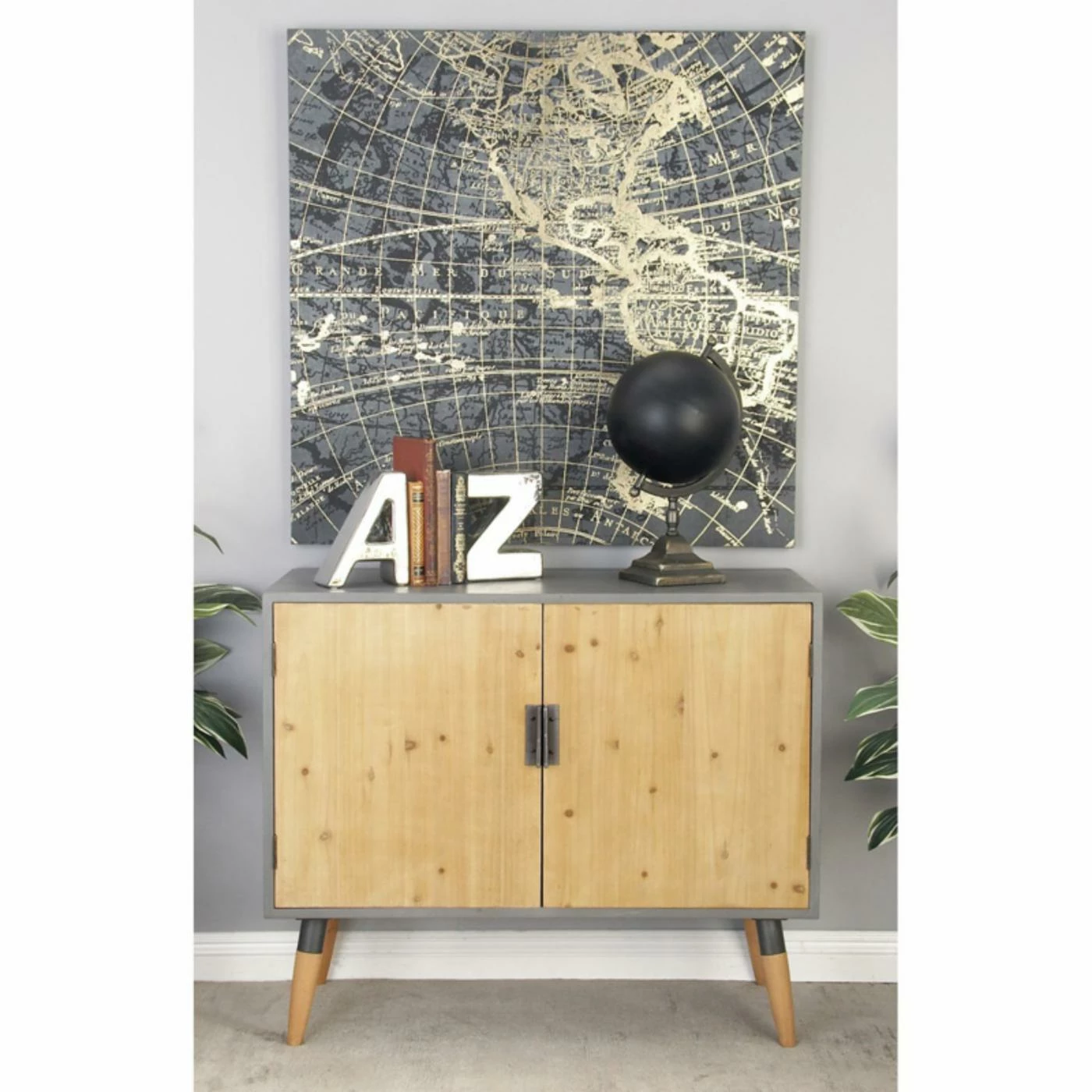 Cheapest π₯° Assembly Required Accent Cabinets & Decorative Chests DecMode Two-Tone Wooden Cabinet βοΈ - Image 2