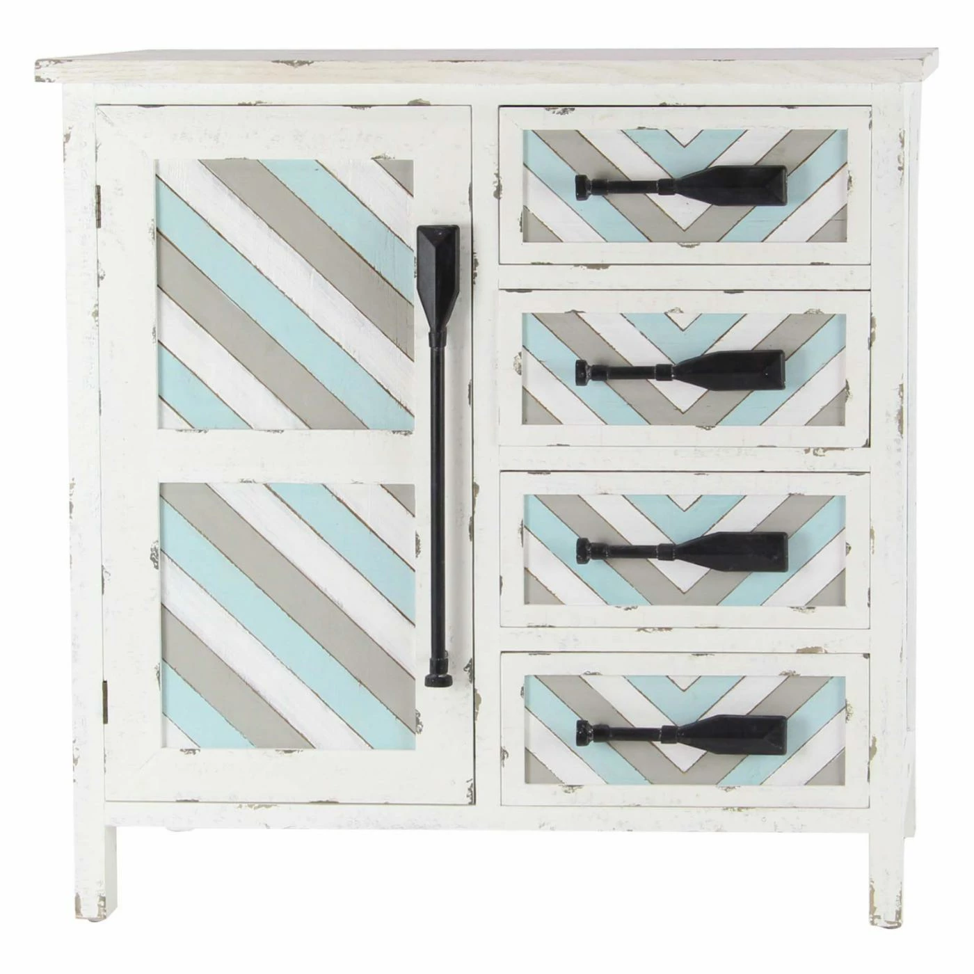 Flash Sale ✨ Fully Assembled Accent Cabinets & Decorative Chests DecMode Coastal Wooden Chest With Oar Handles ⌛ - Image 2