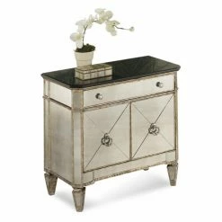 Wholesale 👏 Bassett Mirror Company Fully Assembled Accent Cabinets & Decorative Chests Borghese 1 Drawer/2 Door Chest 🧨