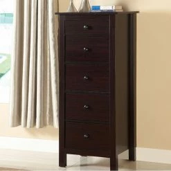 Best Sale ✨ Assembly Required Accent Cabinets & Decorative Chests Benzara Transitional Style 5-Drawer Wooden Chest 🎁