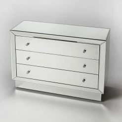 New 💯 Butler Specialty Fully Assembled Accent Cabinets & Decorative Chests Butler Emma Mirrored 3 Drawer Console Chest 🛒
