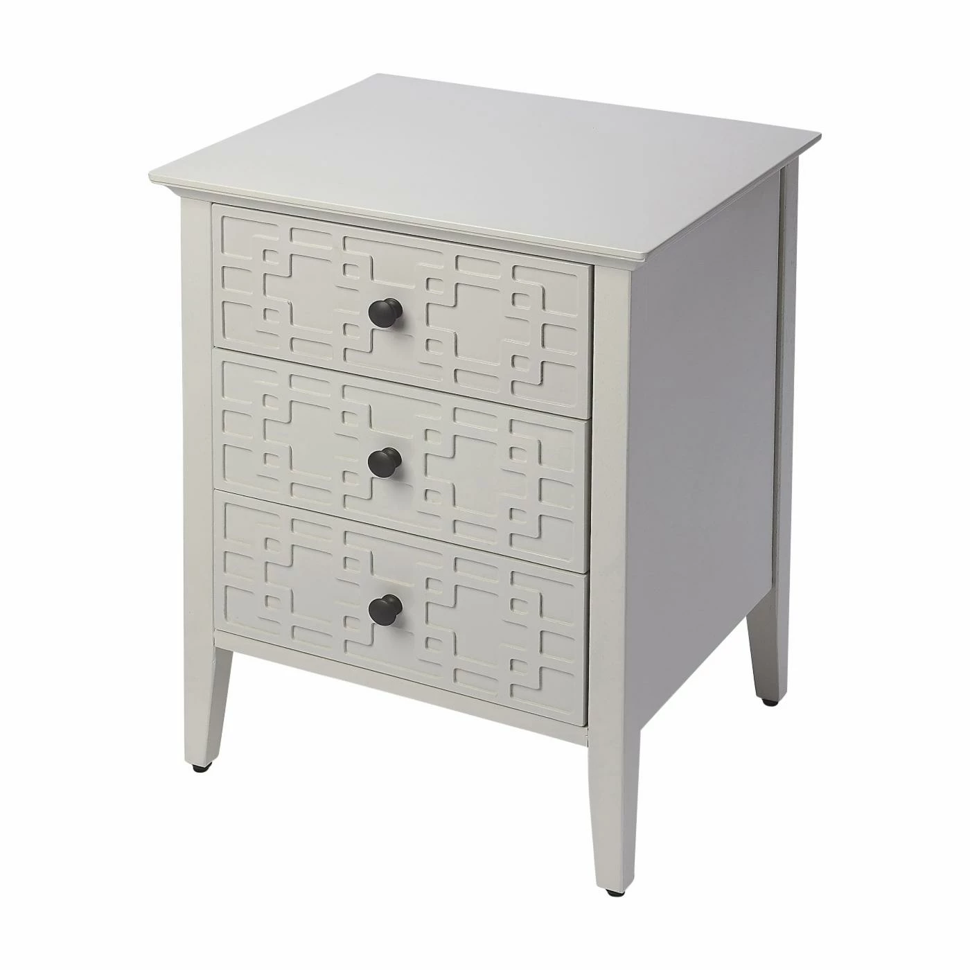 Best deal 🎁 Fully Assembled Accent Cabinets & Decorative Chests Butler Specialty Kinsley Glossy White 3-Drawer Accent Chest 👍