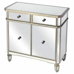 Best Sale 💯 Fully Assembled Accent Cabinets & Decorative Chests Butler Specialty Marissa Mirrored Accent Chest 👏