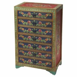 Buy 👍 Fully Assembled Accent Cabinets & Decorative Chests Butler Specialty Zara Hand Painted 7 Drawer Accent Chest 🤩