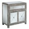 Wholesale 🤩 Assembly Required Accent Cabinets & Decorative Chests Convenience Concepts Gold Coast Vineyard Mirrored Cabinet 🔔