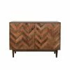 Hot Sale 💯 Some Assembly Required Accent Cabinets & Decorative Chests Creative Co-Op Mango Wood Chevron Pattern Accent Cabinet 😍