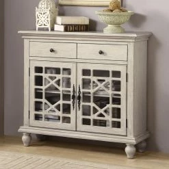 Hot Sale 💯 Some Assembly Required Accent Cabinets & Decorative Chests Coast To Coast 2 Drawer 2 Door Cabinet 🎁