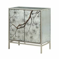Hot Sale ⌛ Assembly Required Accent Cabinets & Decorative Chests Coast To Coast Silvermist Winter Forest Two Door Accent Cabinet ❤️