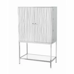 Best Pirce 😀 Some Assembly Required Accent Cabinets & Decorative Chests Coast To Coast Imports Waves 2 Door Wine Cabinet 😉