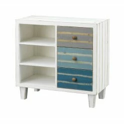 Discount โญ Some Assembly Required Accent Cabinets & Decorative Chests Coast To Coast Imports Tide Pool 3 Drawer/3 Shelf Accent Cabinet ๐