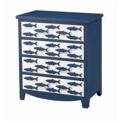 Brand new โจ Fully Assembled Accent Cabinets & Decorative Chests Coast To Coast Imports Schools Out 4 Drawer Accent Chest ๐