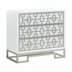 Cheap 🎉 Metal Accent Cabinets & Decorative Chests Coast To Coast Imports Dreamy 3 Drawer Accent Chest 🔥