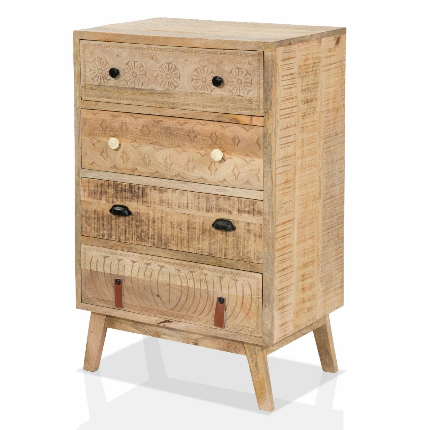 Brand new β¨ Assembly Required Accent Cabinets & Decorative Chests Furniture Of America Dorriston Natural Tone 4-Drawer Chest π