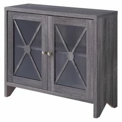 Best Pirce 🛒 Assembly Required Accent Cabinets & Decorative Chests Furniture Of America Maine Farmhouse 2-Shelf Storage Cabinet ✔️